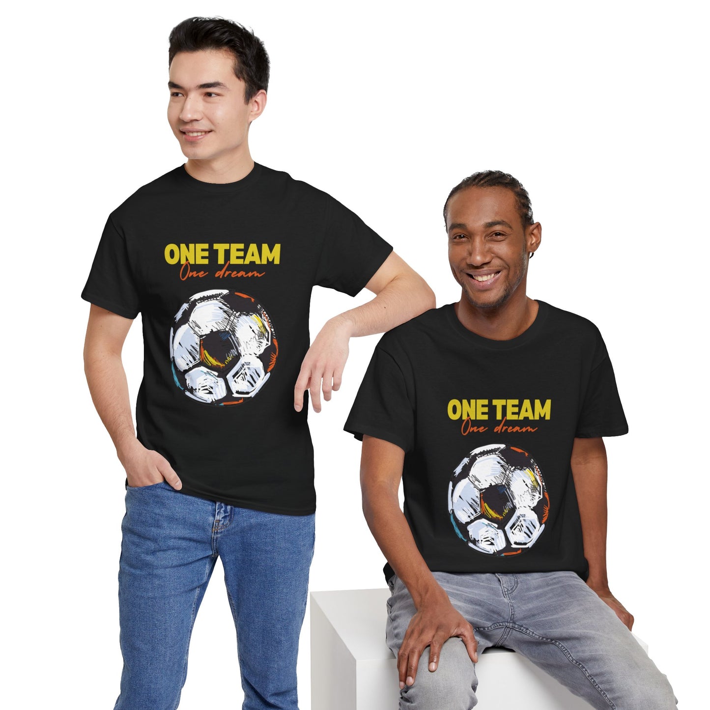 Unisex Heavy Cotton Tee - One Team, One Dream