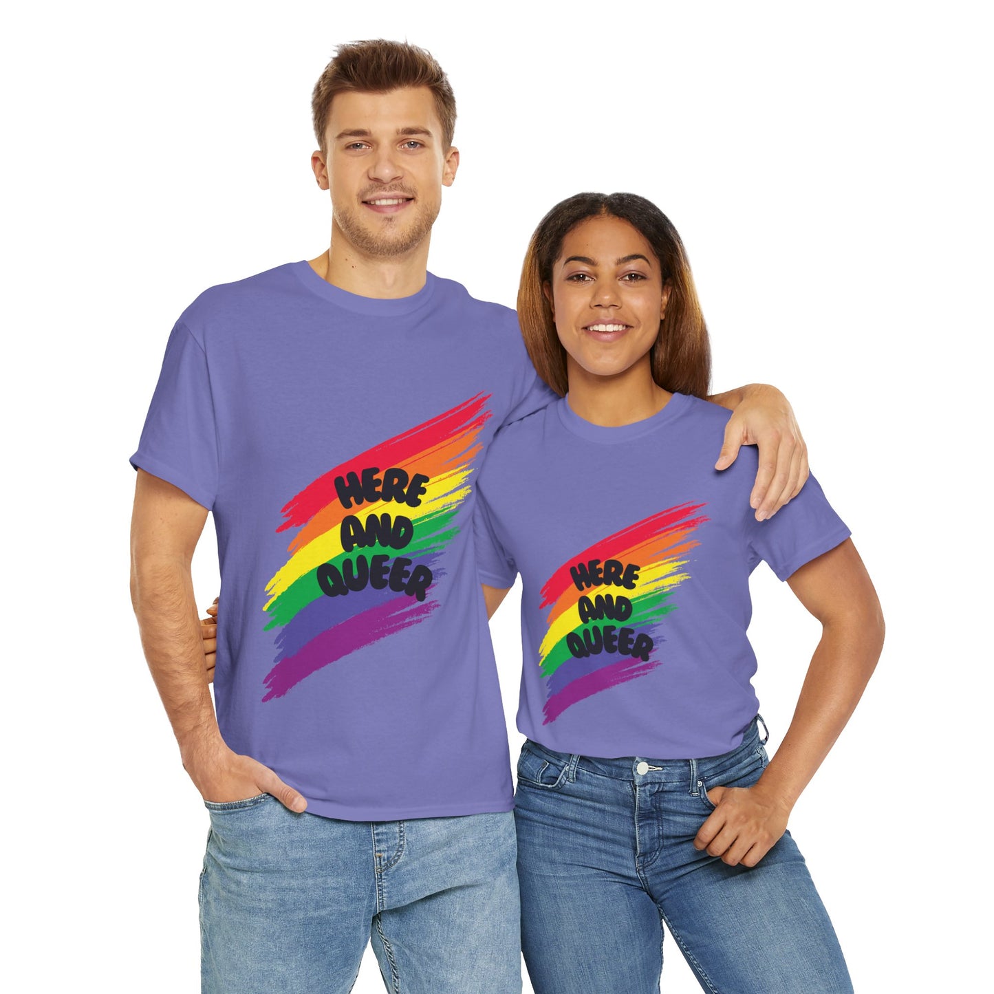 Unisex Heavy Cotton Tee - Here And Queer