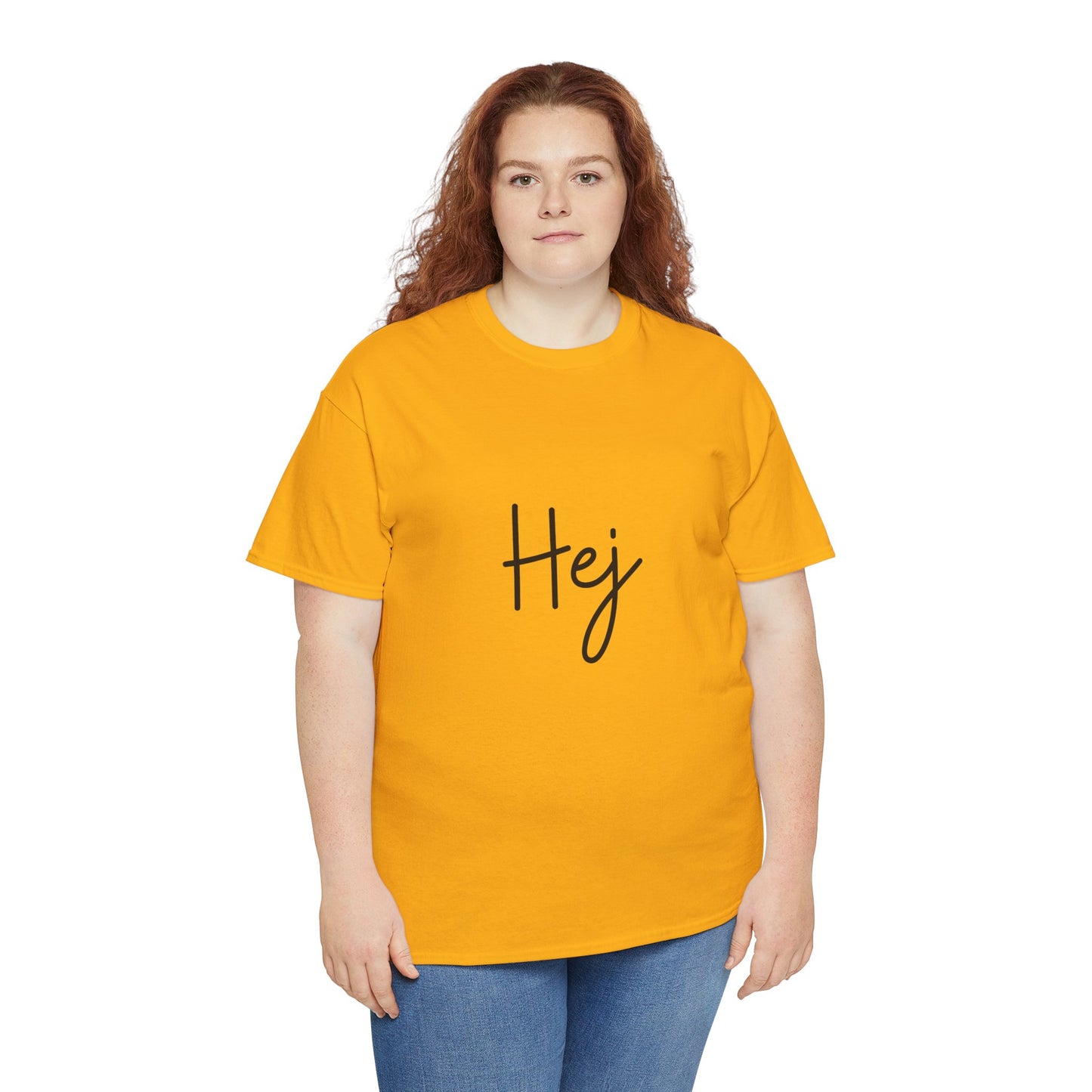 "Hej" (Danish Greeting) Unisex Heavy Cotton Tee