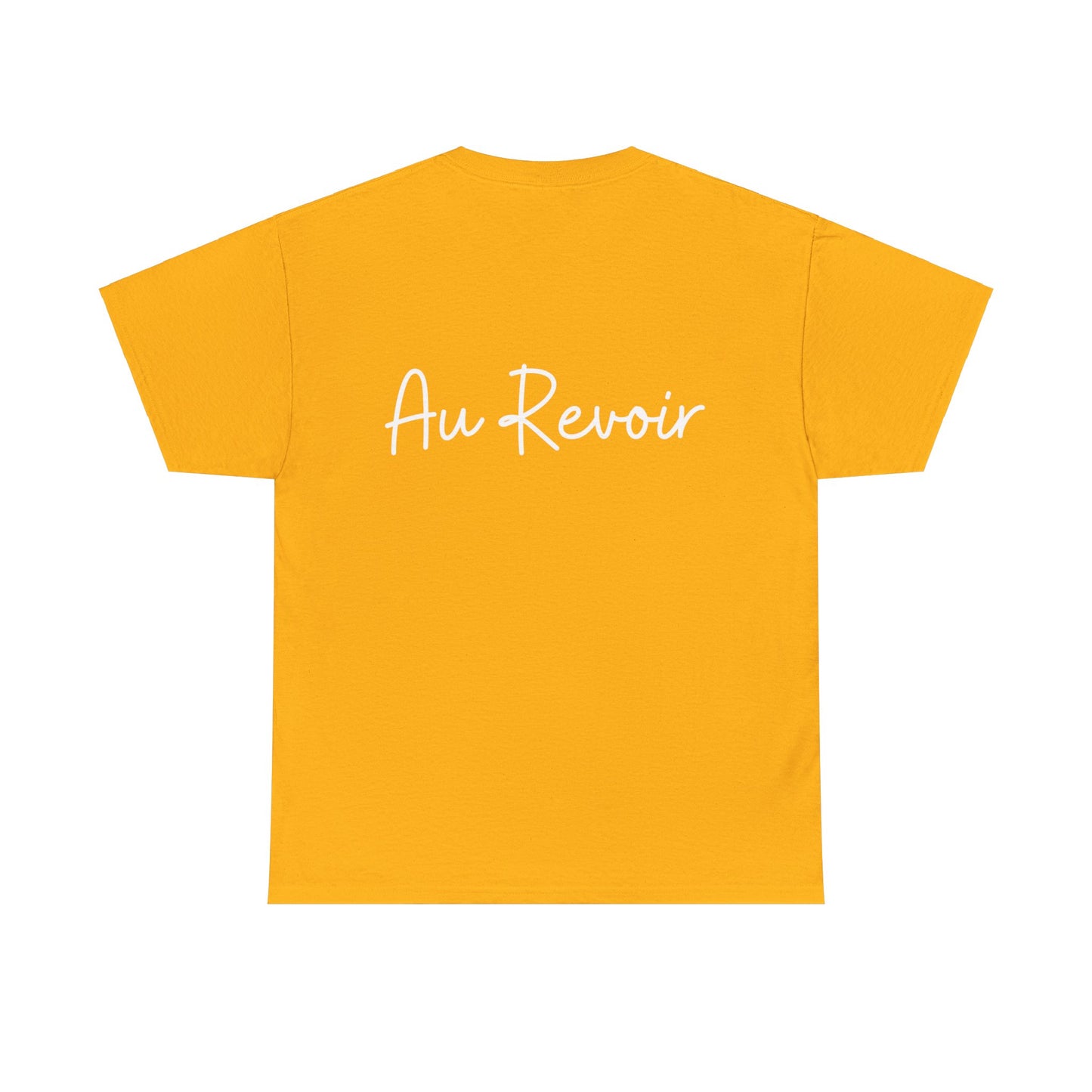 "Bonjour" & "Au Revoir" (French Greetings) Unisex Heavy Cotton Tee