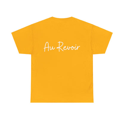 "Bonjour" & "Au Revoir" (French Greetings) Unisex Heavy Cotton Tee