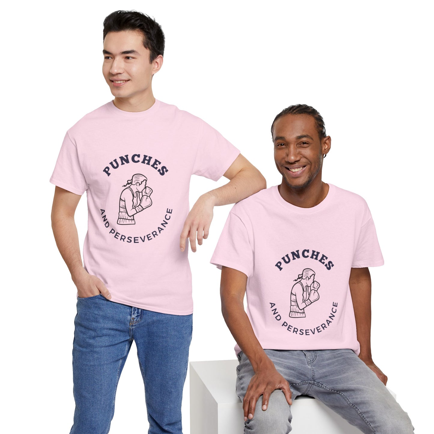 Unisex Heavy Cotton Tee - Punches And Perseverance Woman