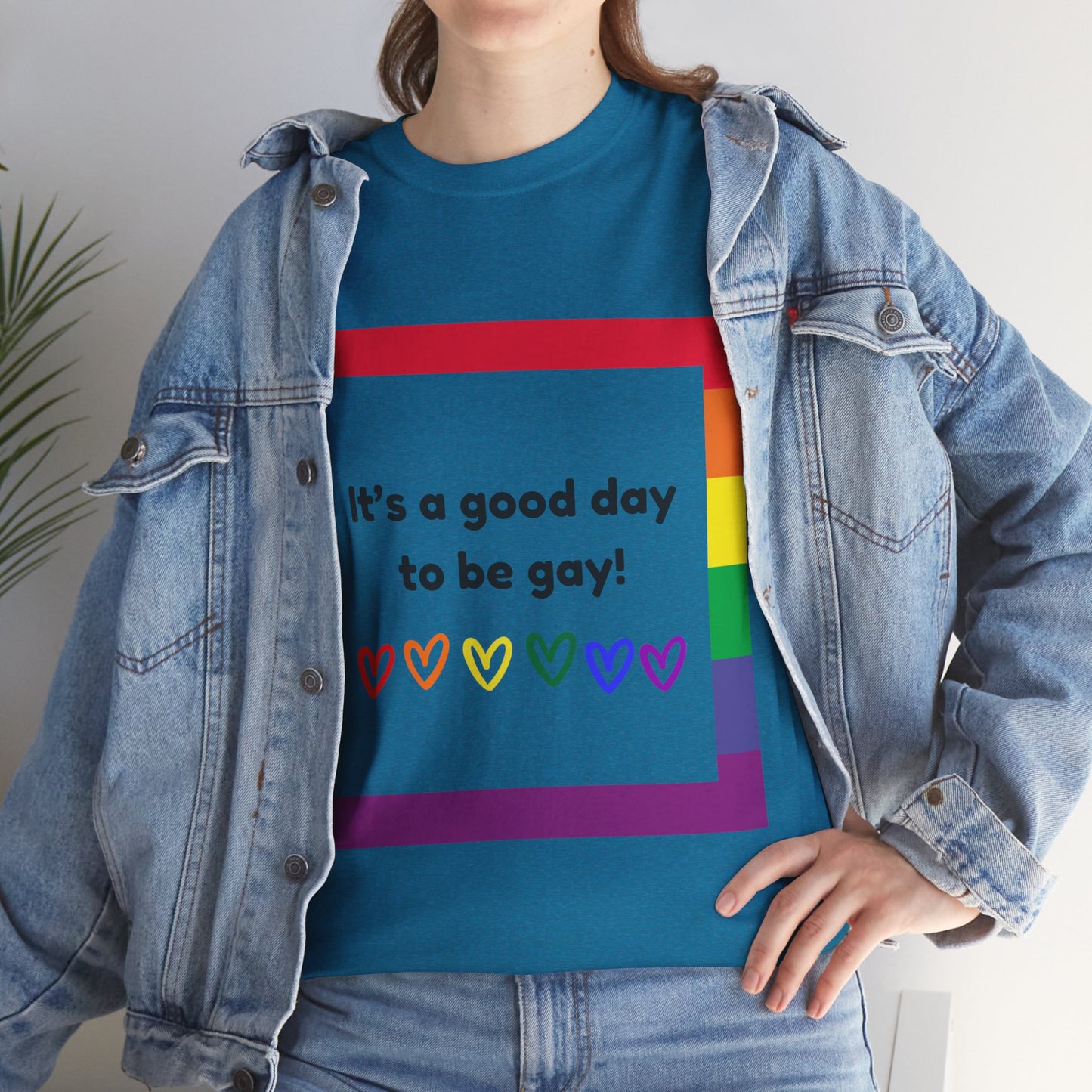 Unisex Heavy Cotton Tee - Good Day To Be Gay