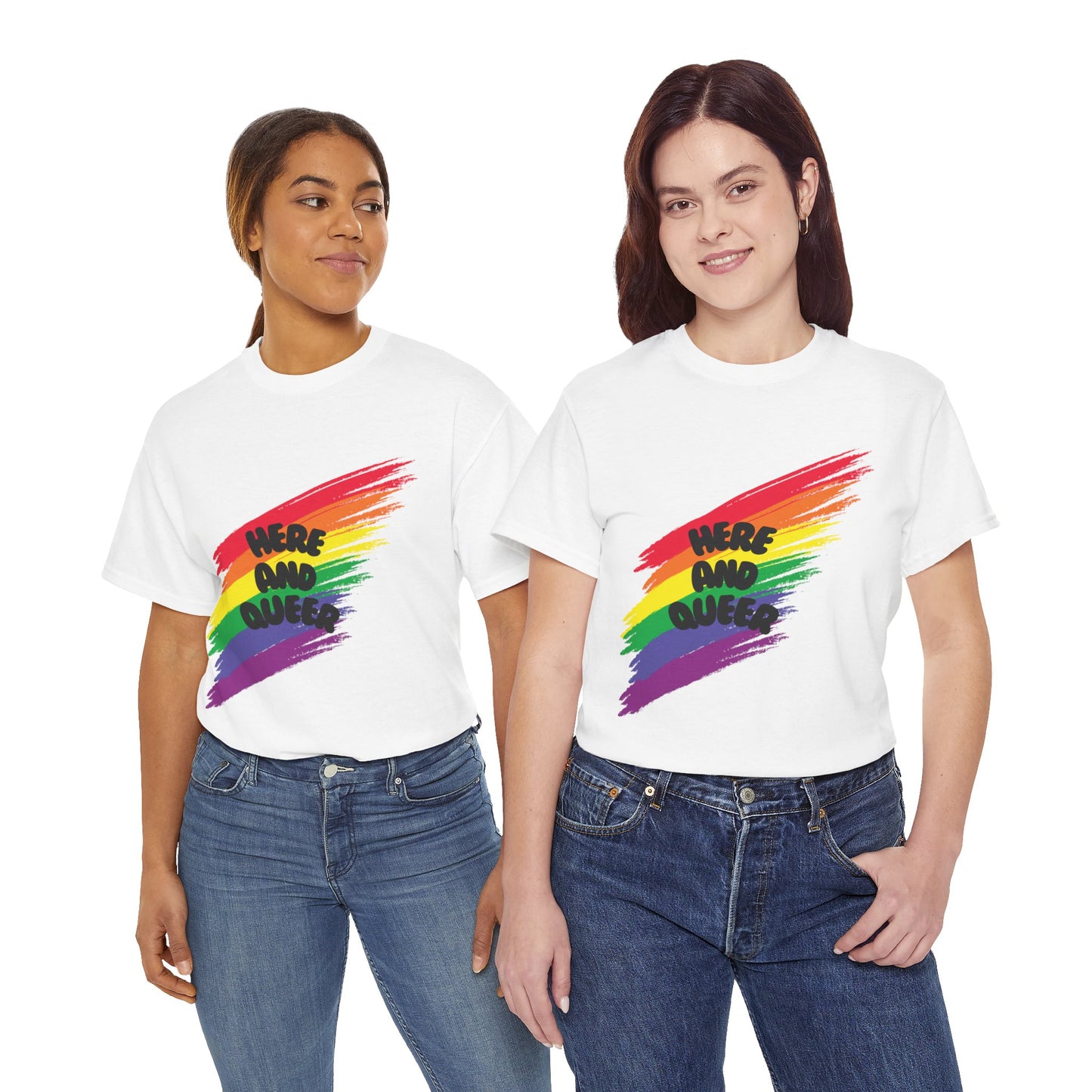 Unisex Heavy Cotton Tee - Here And Queer