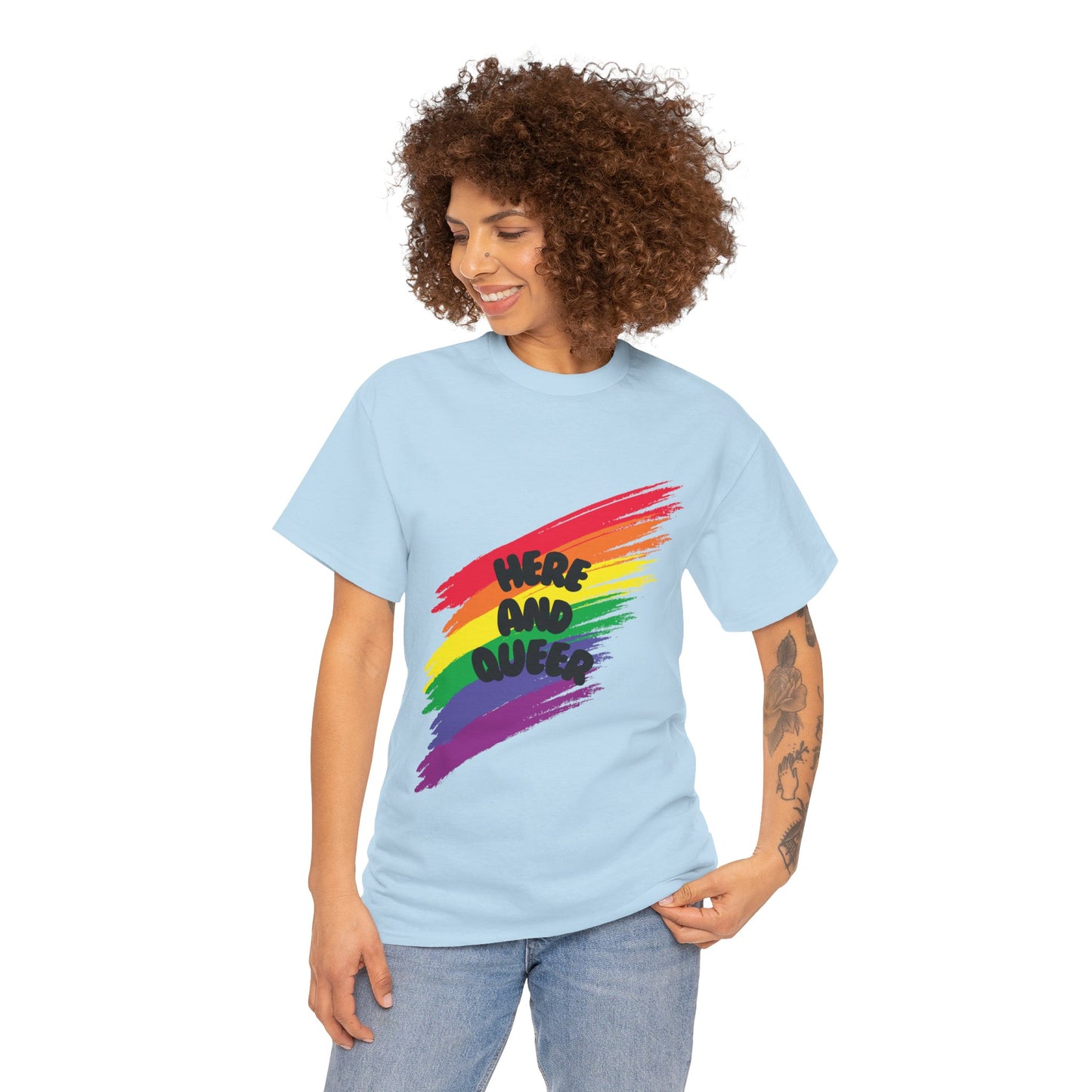 Unisex Heavy Cotton Tee - Here And Queer