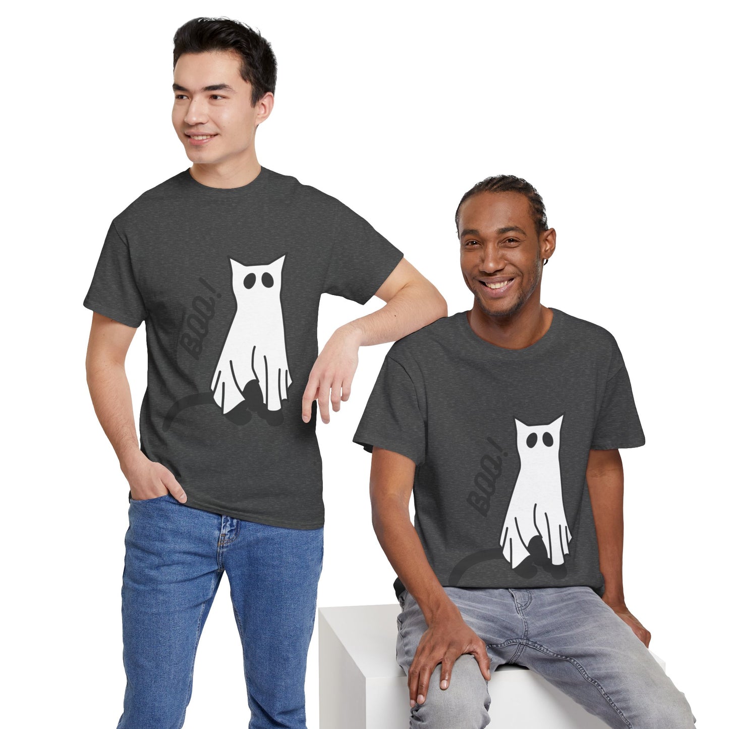 Unisex Heavy Cotton Tee - Boo Cat