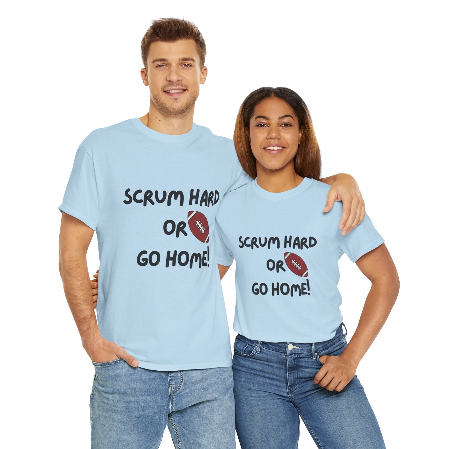 Unisex Heavy Cotton Tee - Scrum Hard Or Go Home