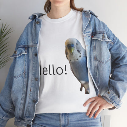 Budgie Hello Cotton T-Shirt