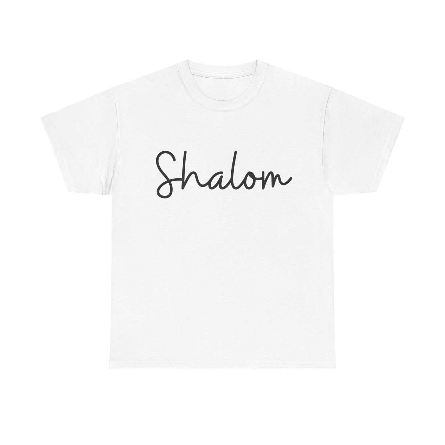 "Shalom" (Hebrew Greeting) Unisex Heavy Cotton Tee