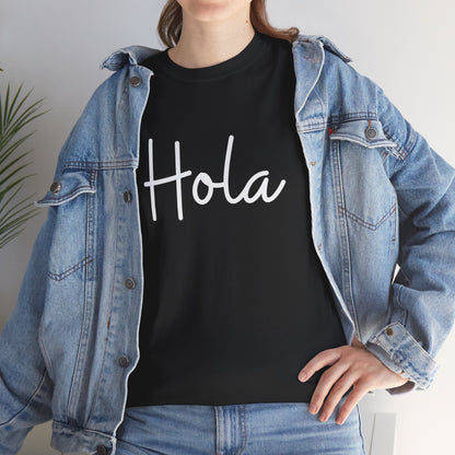 "Hola" & "Hasta Luego" (Spanish Greetings) Unisex Heavy Cotton Tee