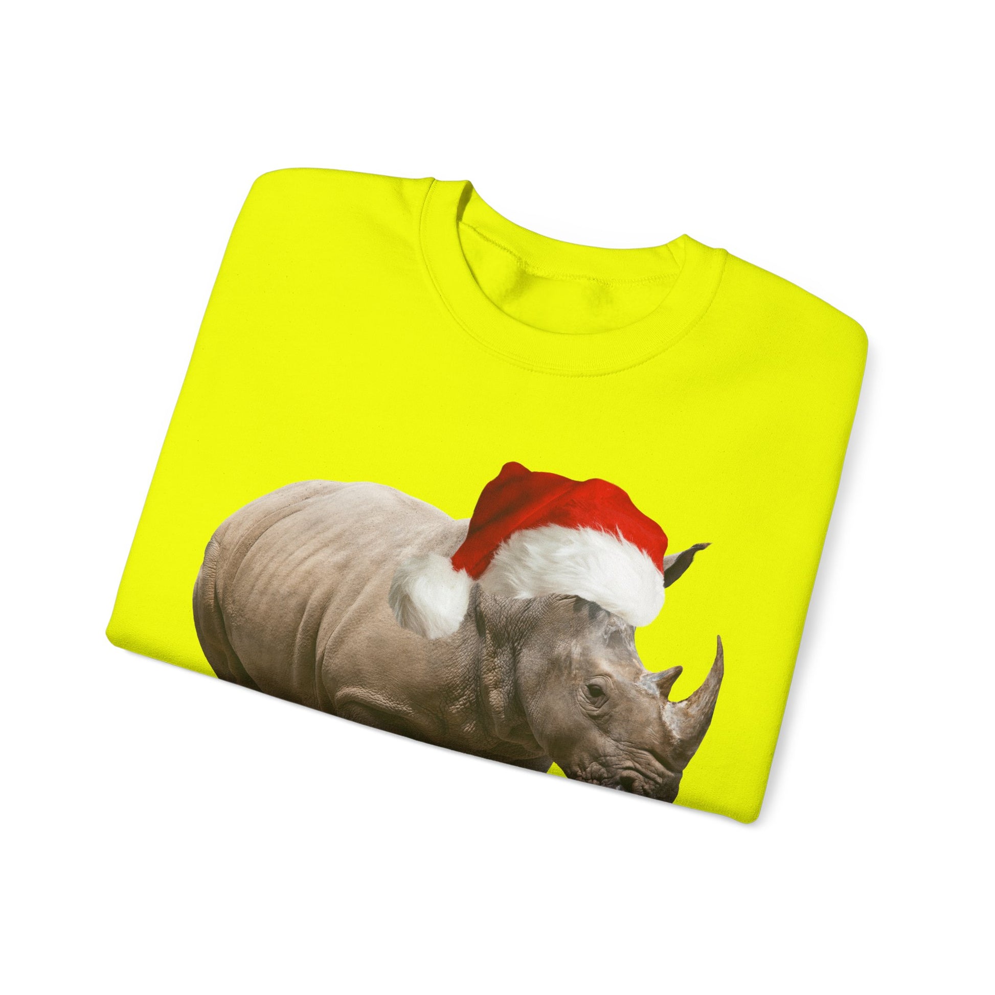 vibrant hippo themed christmas jumper for animal lovers and wildlife lovers. Hippity-ho ho ho