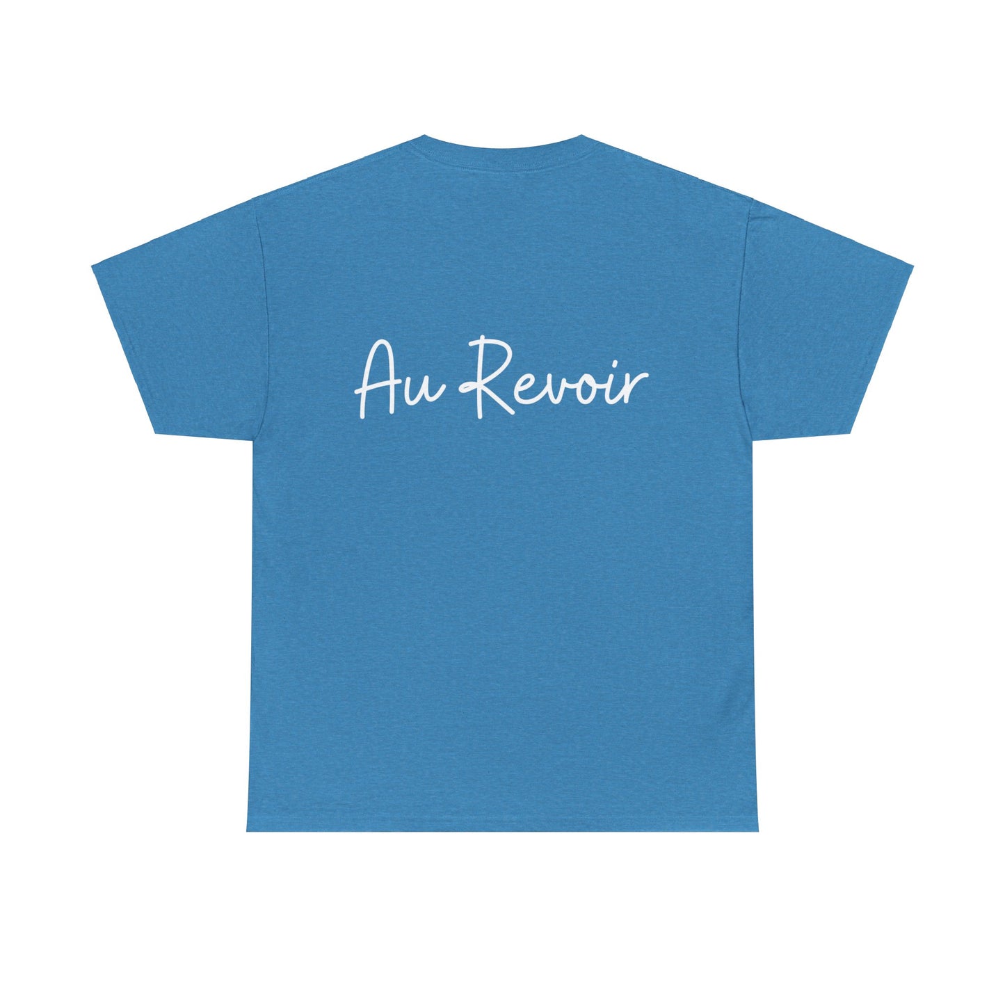 "Bonjour" & "Au Revoir" (French Greetings) Unisex Heavy Cotton Tee