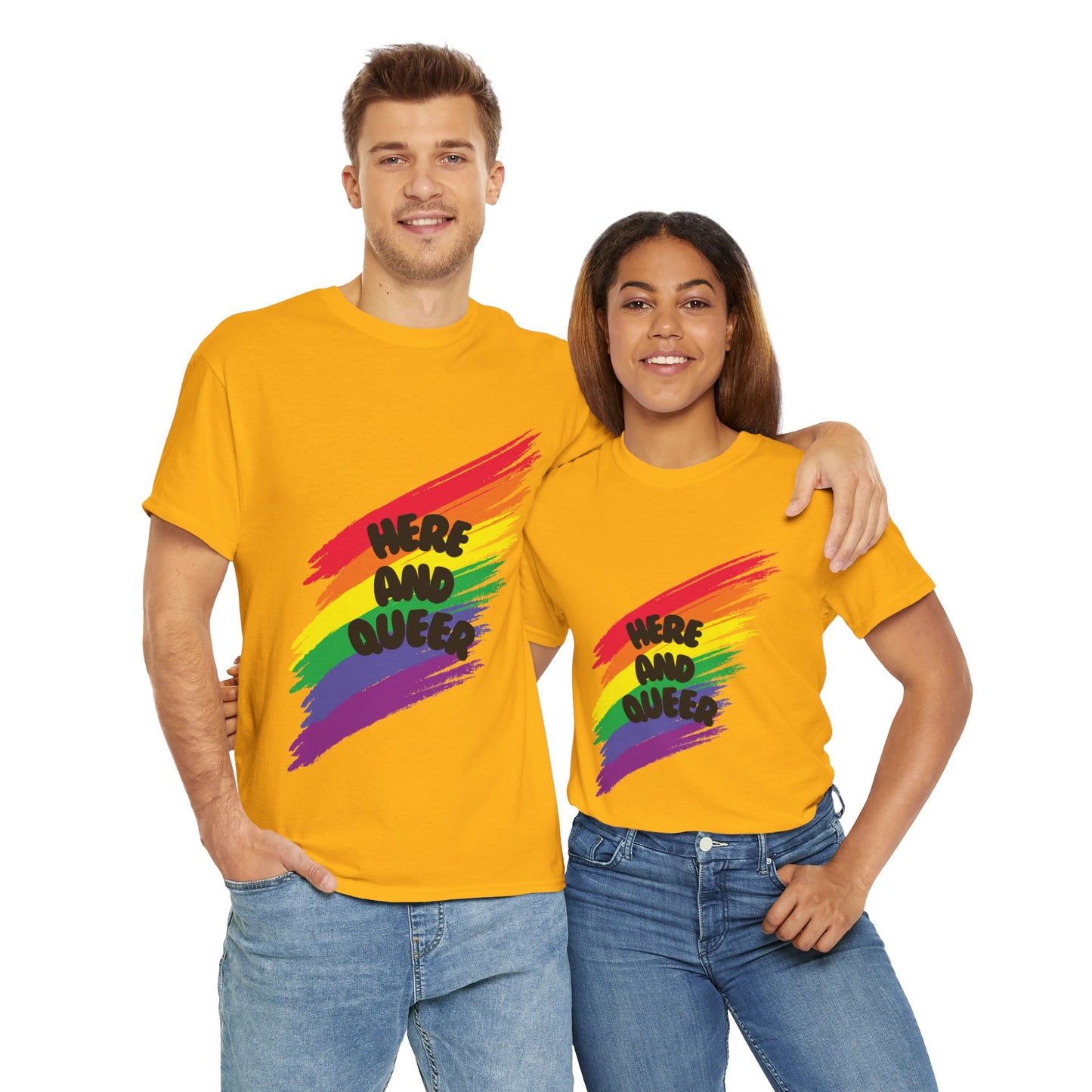 Unisex Heavy Cotton Tee - Here And Queer