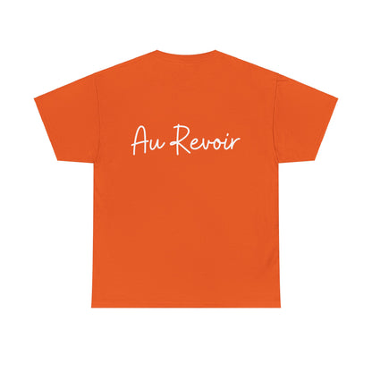 "Bonjour" & "Au Revoir" (French Greetings) Unisex Heavy Cotton Tee