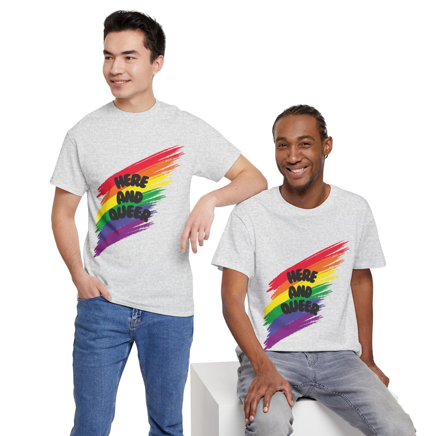 Unisex Heavy Cotton Tee - Here And Queer