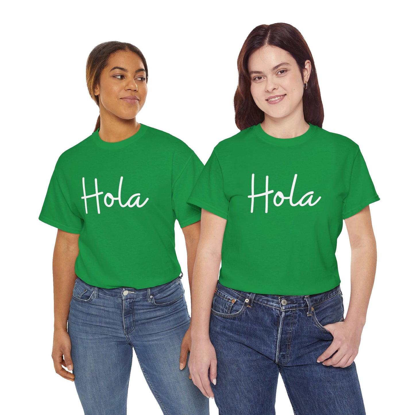 "Hola" & "Hasta Luego" (Spanish Greetings) Unisex Heavy Cotton Tee