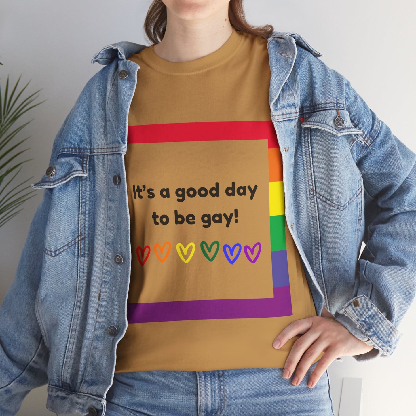 Unisex Heavy Cotton Tee - Good Day To Be Gay