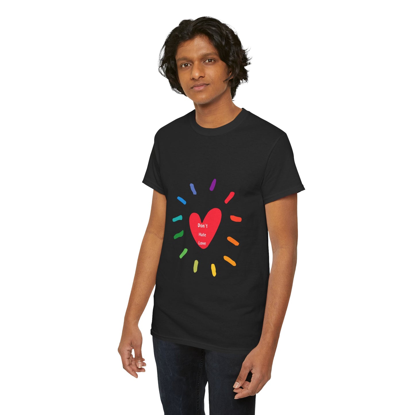 Unisex Heavy Cotton Tee - Don't Hate Love