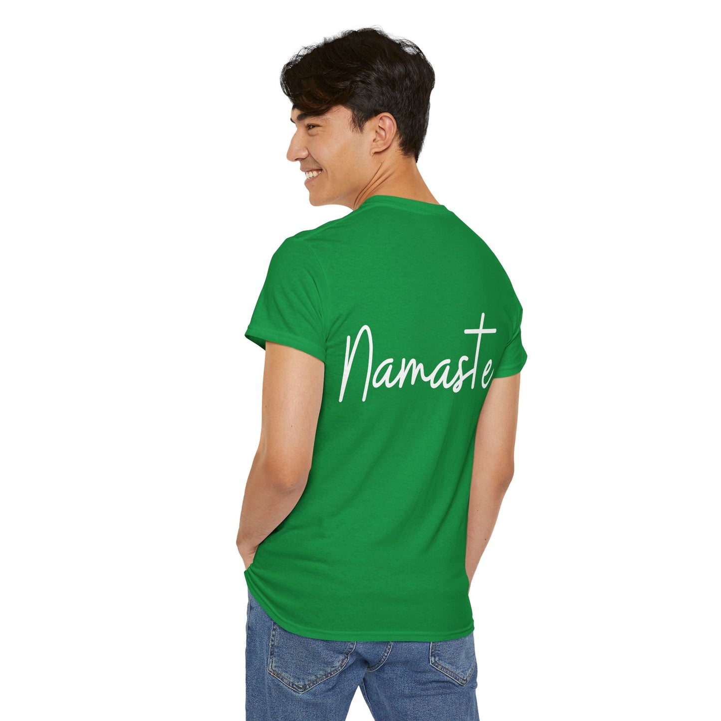 "Namaste" & "Namaste" (Hindi Greetings) Unisex Heavy Cotton Tee