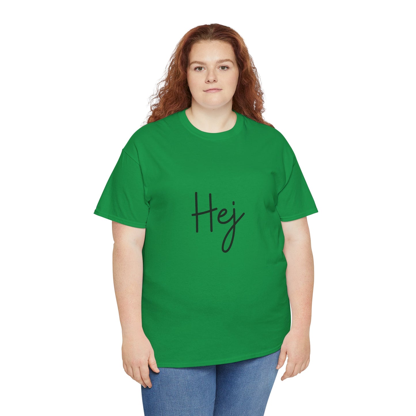 "Hej" (Danish Greeting) Unisex Heavy Cotton Tee