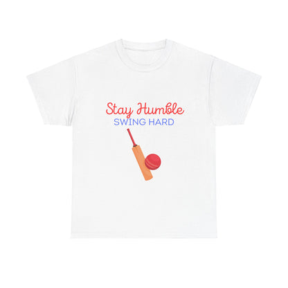 Unisex Heavy Cotton Tee - Stay Humble, Swing Hard