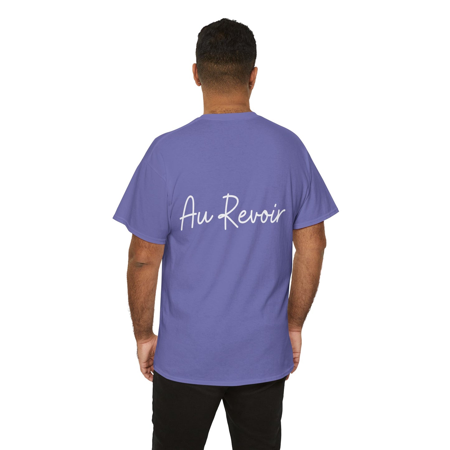 "Bonjour" & "Au Revoir" (French Greetings) Unisex Heavy Cotton Tee