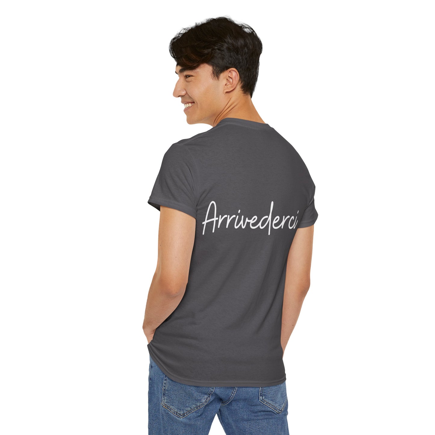 "Ciao" & "Arrivederci" (Italian Greetings) Unisex Heavy Cotton Tee