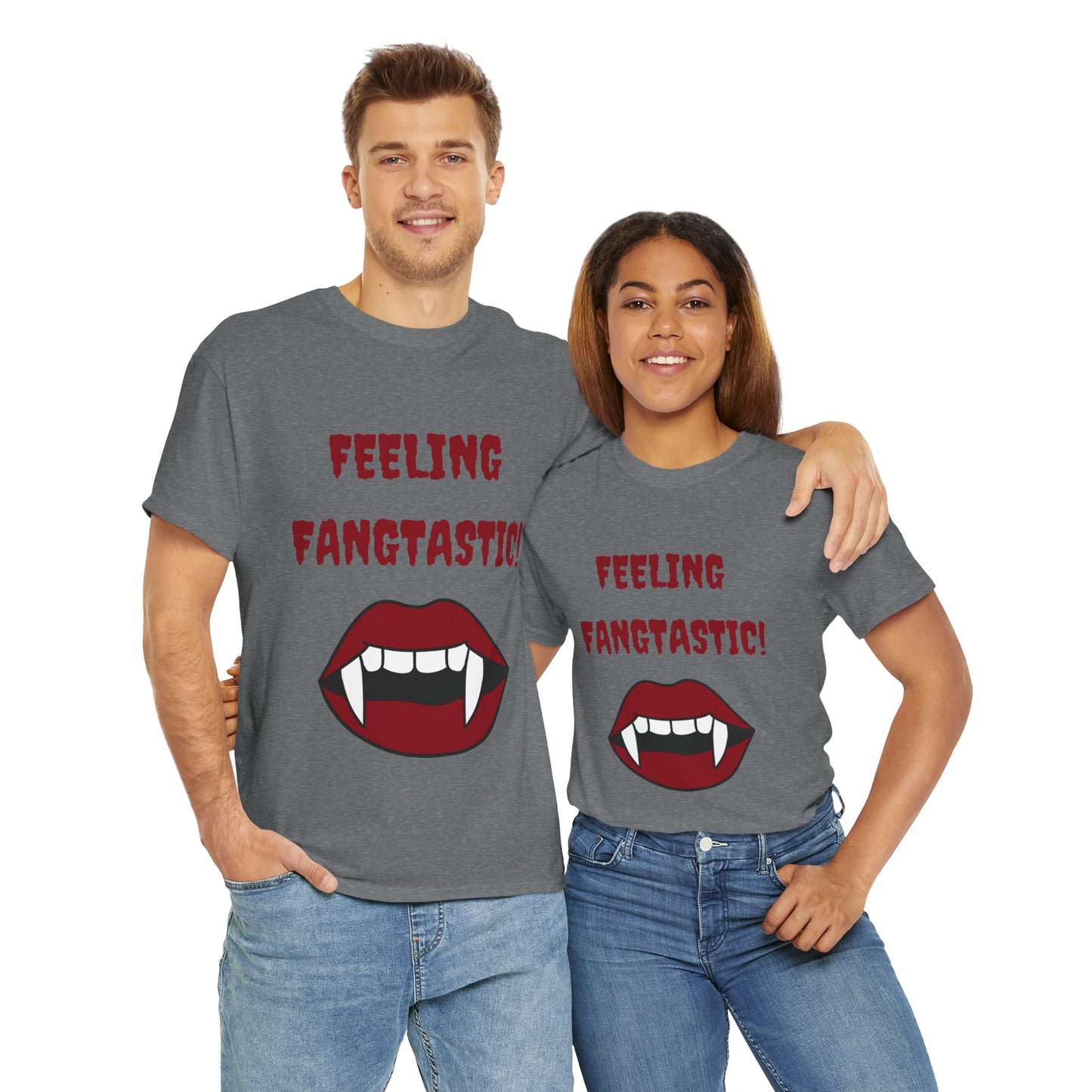 Unisex Heavy Cotton Tee - Feeling Fangtastic