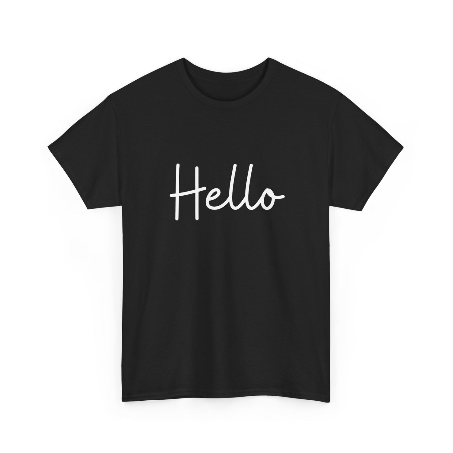 "Hello" (English Greeting) Unisex Heavy Cotton Tee