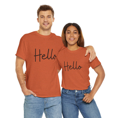 "Hello" & "Goodbye" (English Greeting) Unisex Heavy Cotton Tee