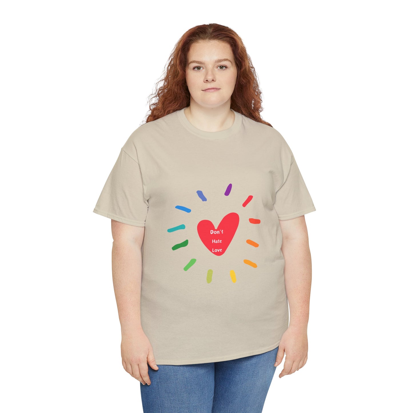 Unisex Heavy Cotton Tee - Don't Hate Love