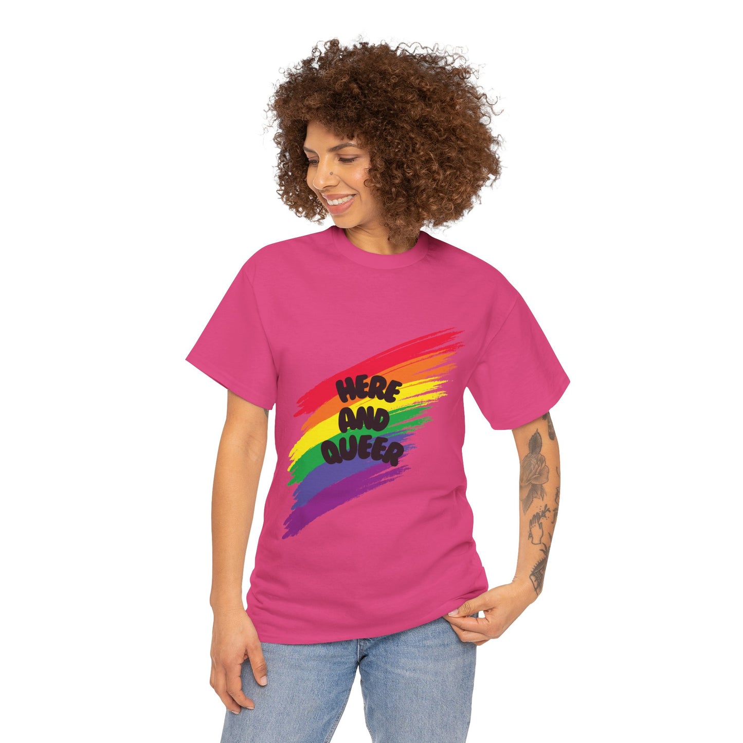 Unisex Heavy Cotton Tee - Here And Queer