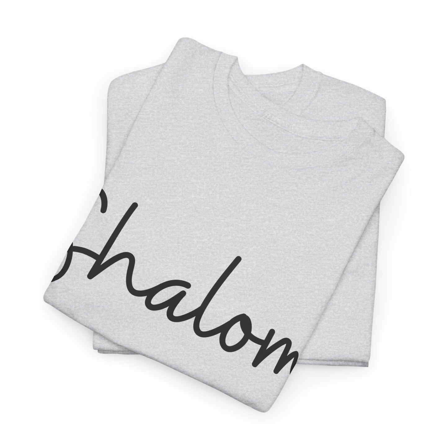 "Shalom" (Hebrew Greeting) Unisex Heavy Cotton Tee