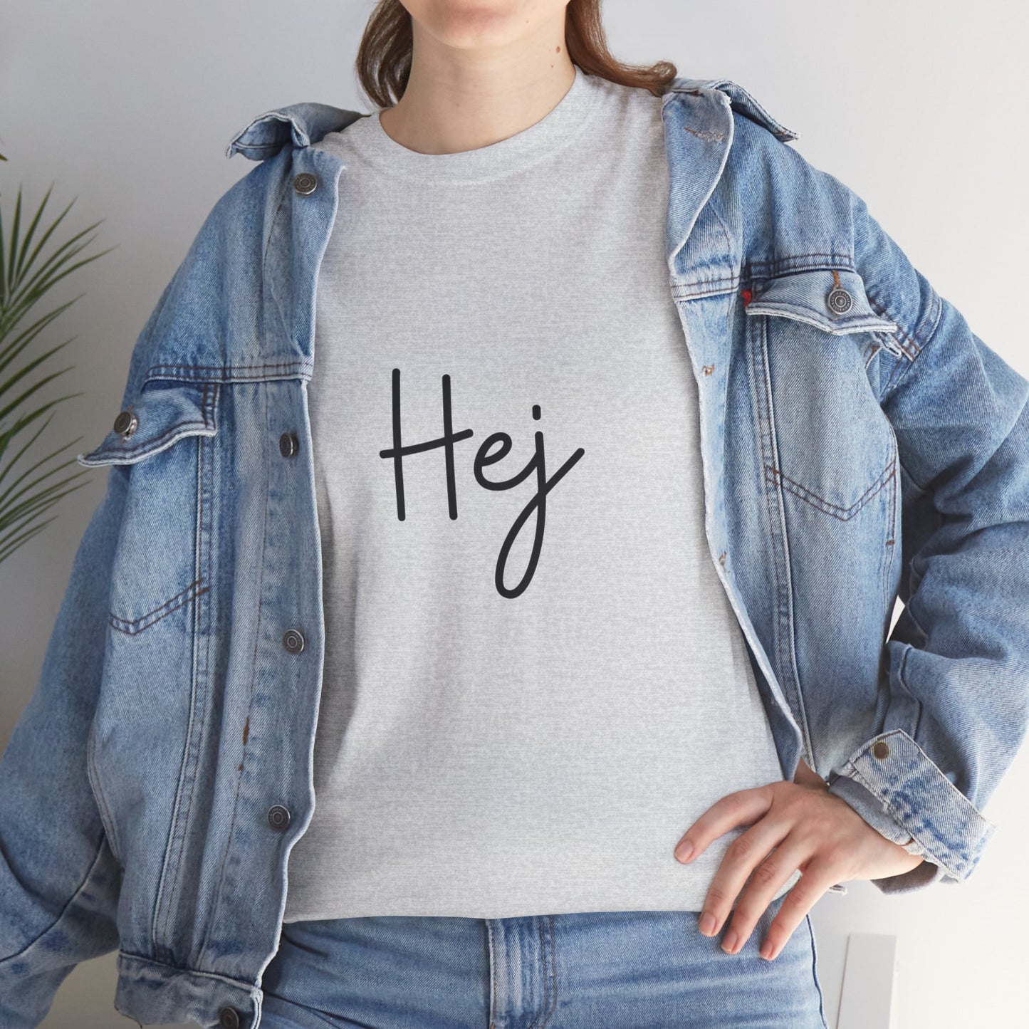 "Hej" (Danish Greeting) Unisex Heavy Cotton Tee