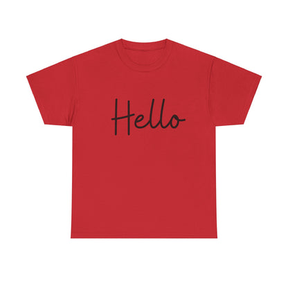 "Hello" (English Greeting) Unisex Heavy Cotton Tee