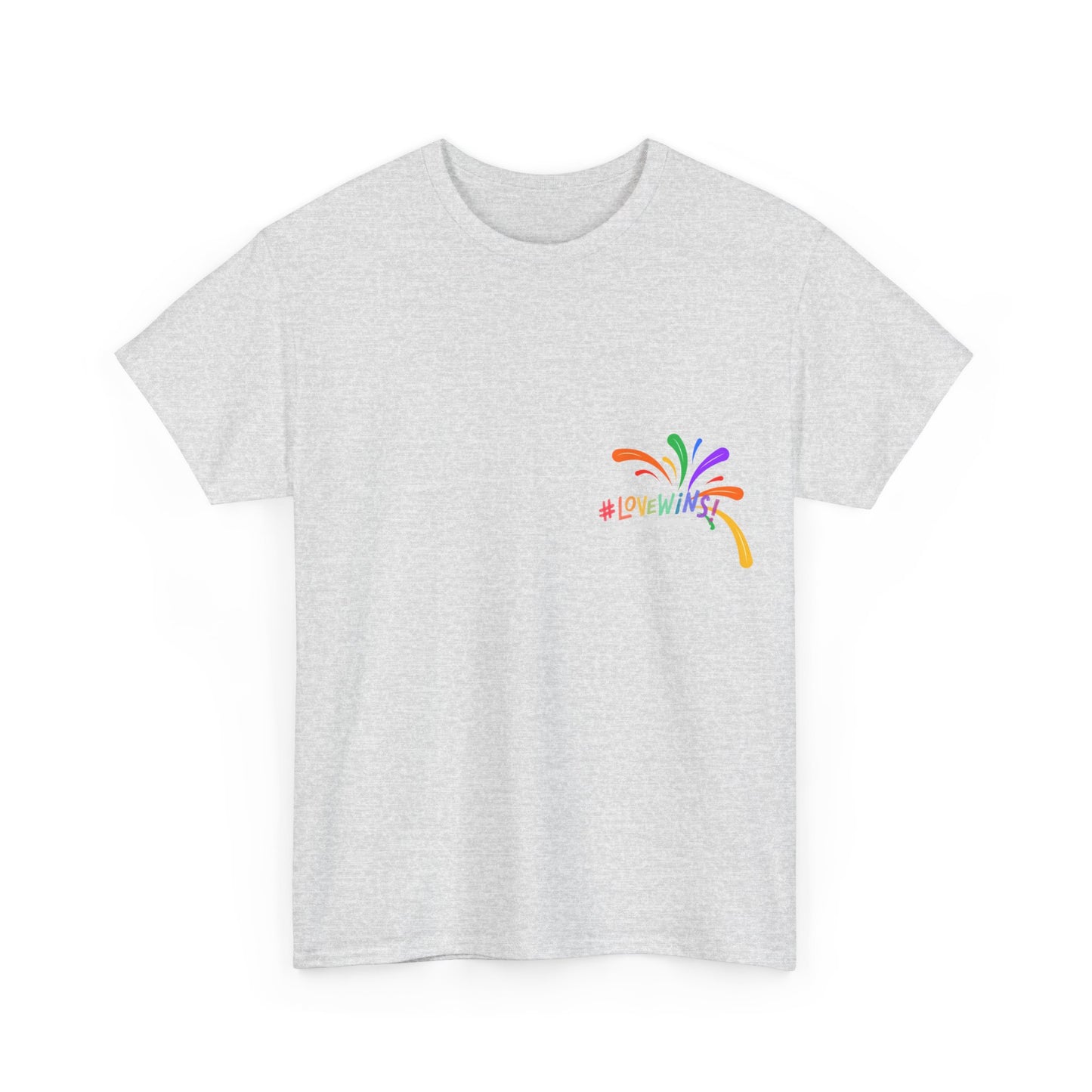 Unisex Heavy Cotton Tee - Love Wins Splatter Mini