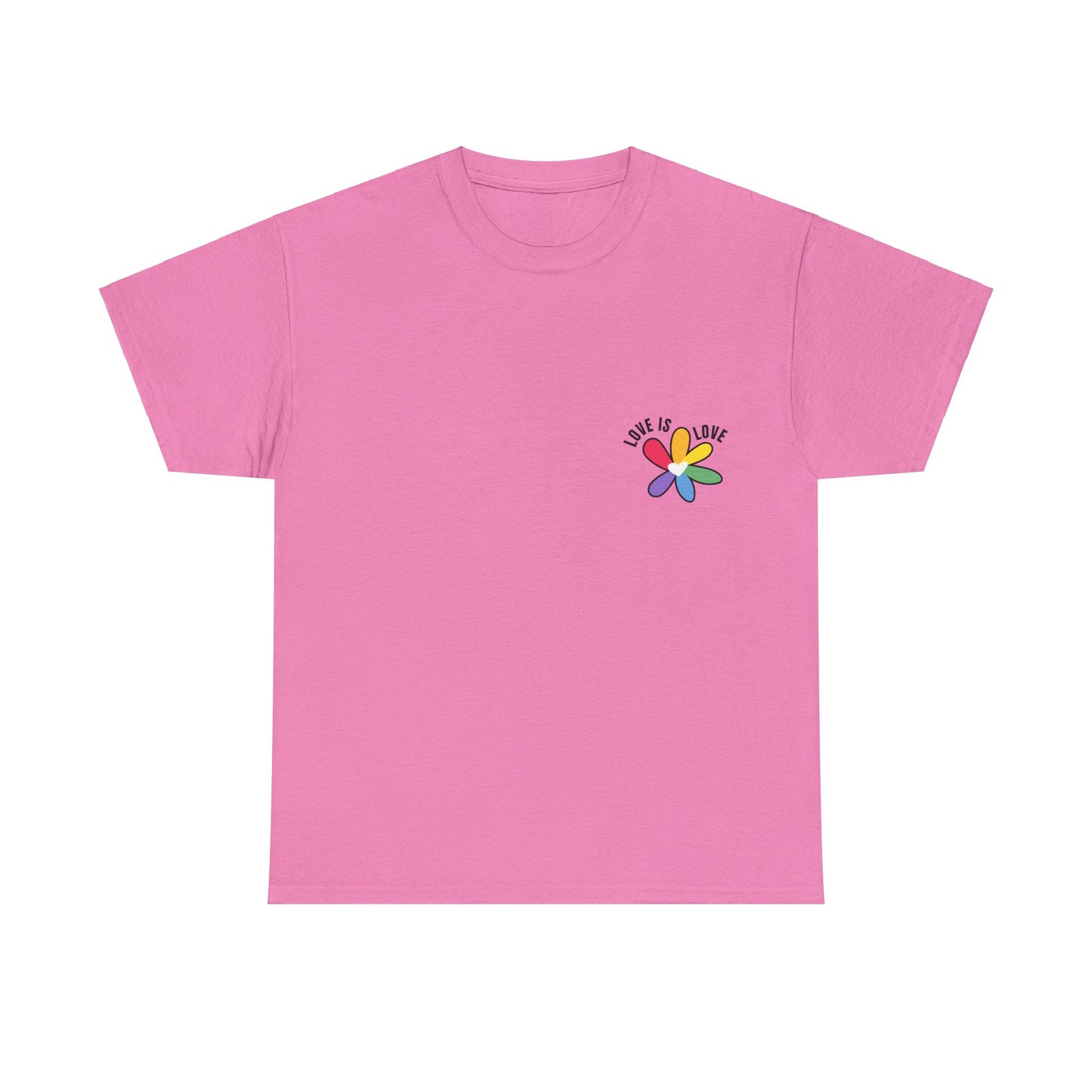 Unisex Heavy Cotton Tee - Rainbow Flower Mini