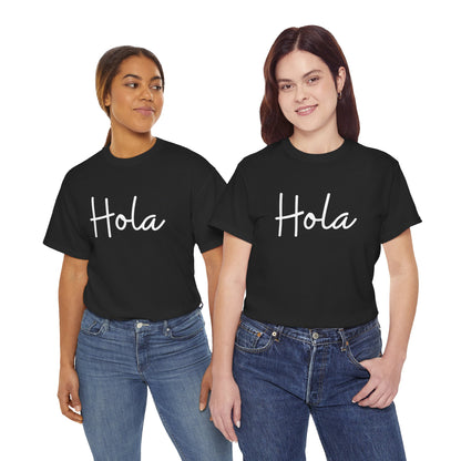 "Hola" & "Hasta Luego" (Spanish Greetings) Unisex Heavy Cotton Tee