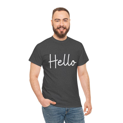 "Hello" & "Goodbye" (English Greetings) Unisex Heavy Cotton Tee