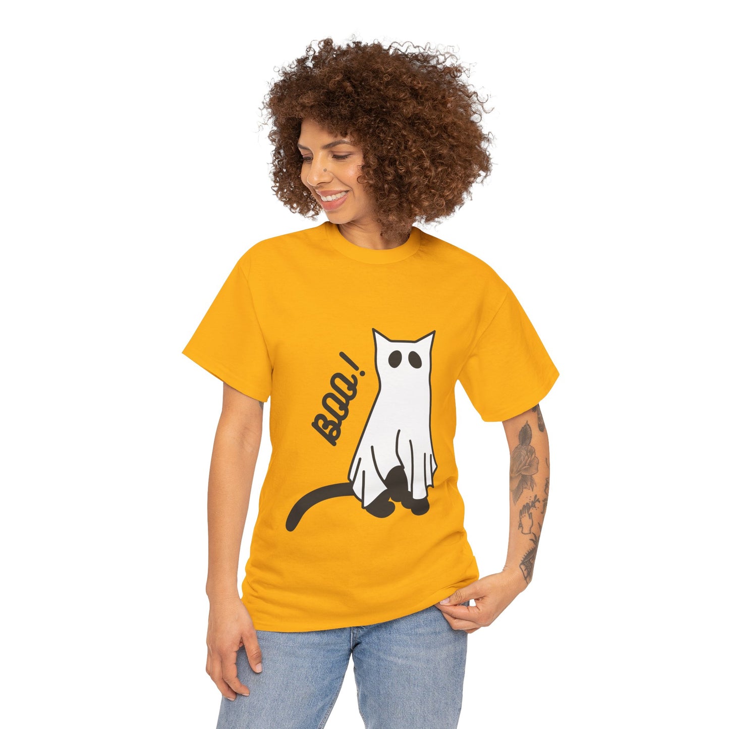 Unisex Heavy Cotton Tee - Boo Cat