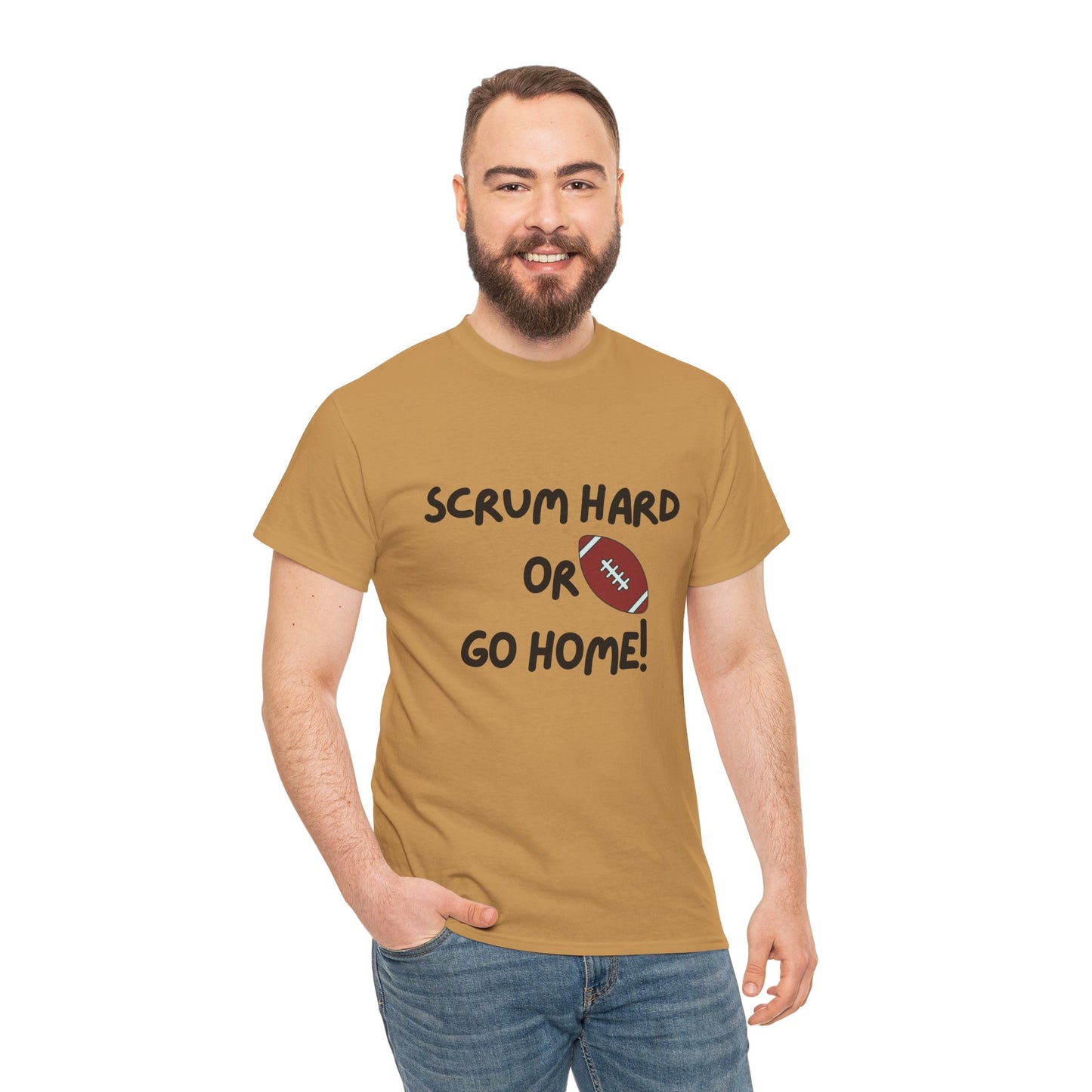 Unisex Heavy Cotton Tee - Scrum Hard Or Go Home