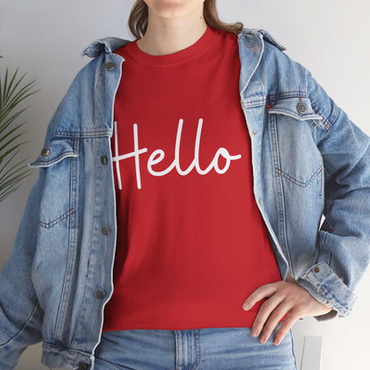 "Hello" & "Goodbye" (English Greetings) Unisex Heavy Cotton Tee