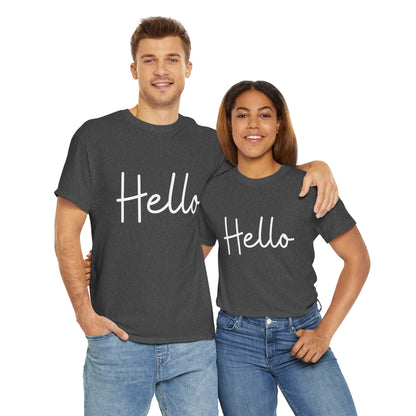 "Hello" & "Goodbye" (English Greetings) Unisex Heavy Cotton Tee