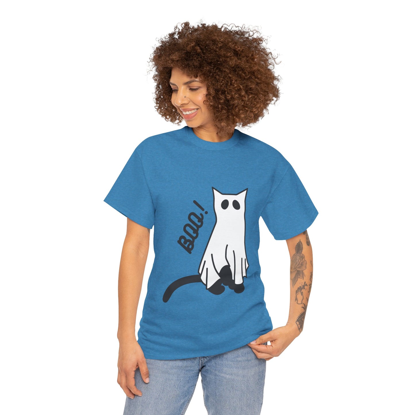 Unisex Heavy Cotton Tee - Boo Cat