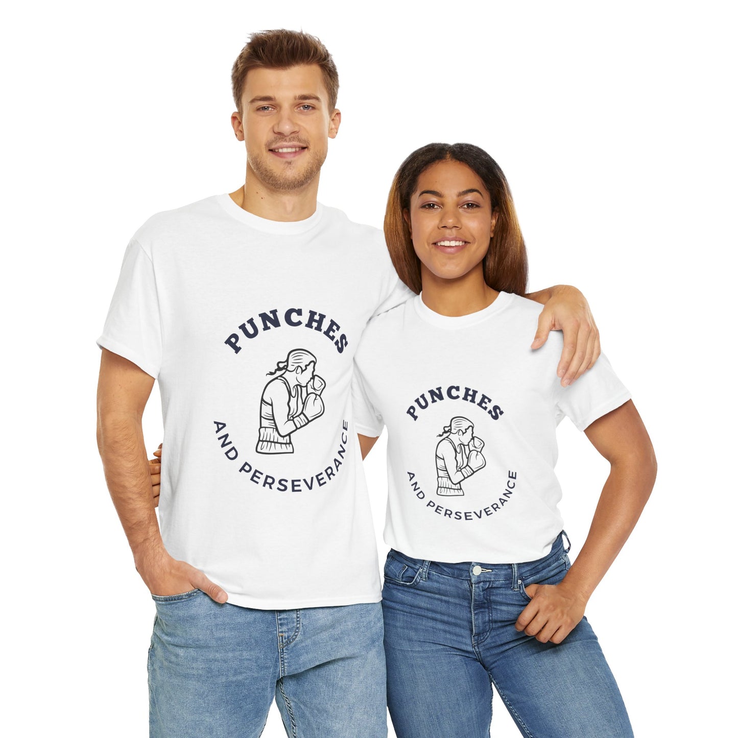 Unisex Heavy Cotton Tee - Punches And Perseverance Woman