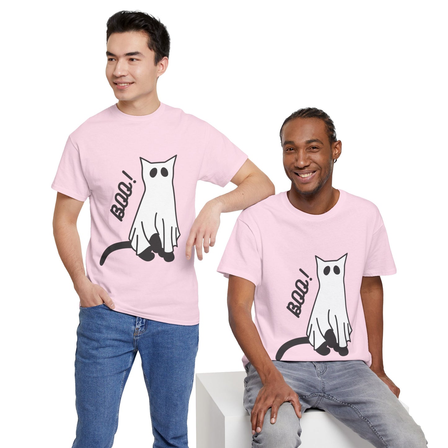 Unisex Heavy Cotton Tee - Boo Cat