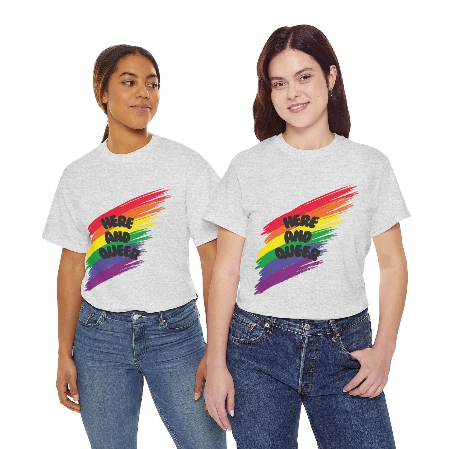 Unisex Heavy Cotton Tee - Here And Queer