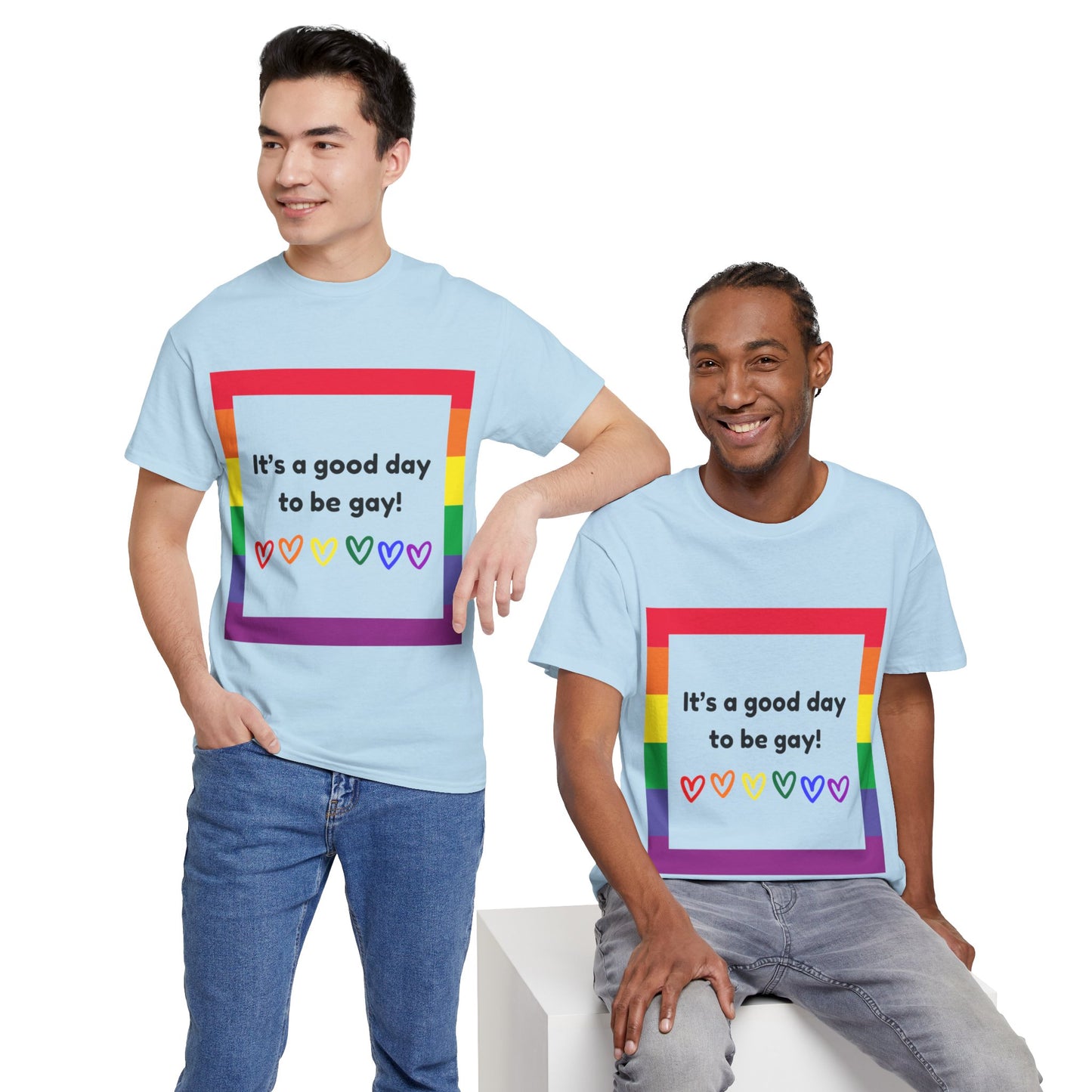 Unisex Heavy Cotton Tee - Good Day To Be Gay