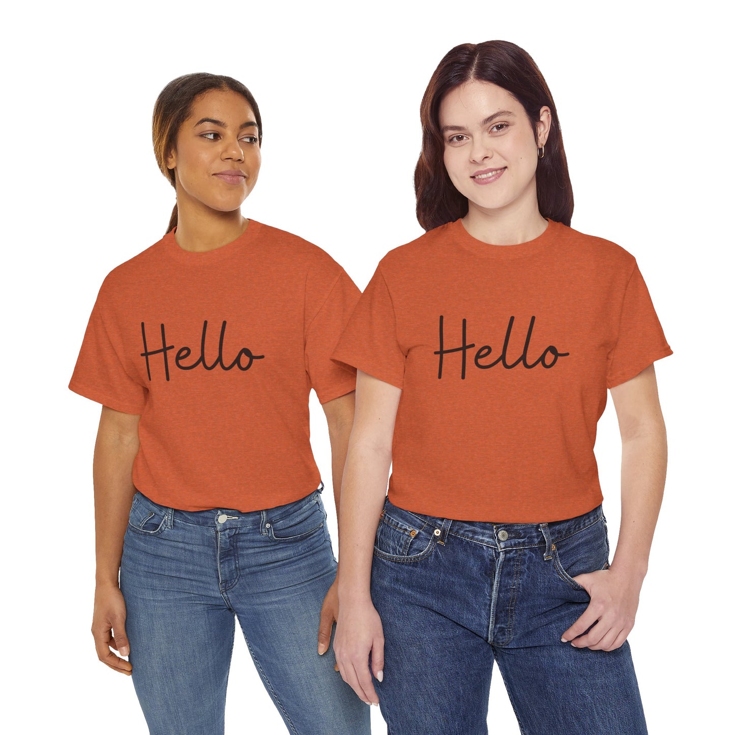 "Hello" & "Goodbye" (English Greeting) Unisex Heavy Cotton Tee