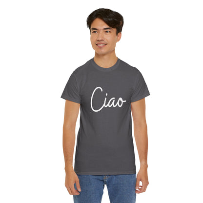 "Ciao" & "Arrivederci" (Italian Greetings) Unisex Heavy Cotton Tee